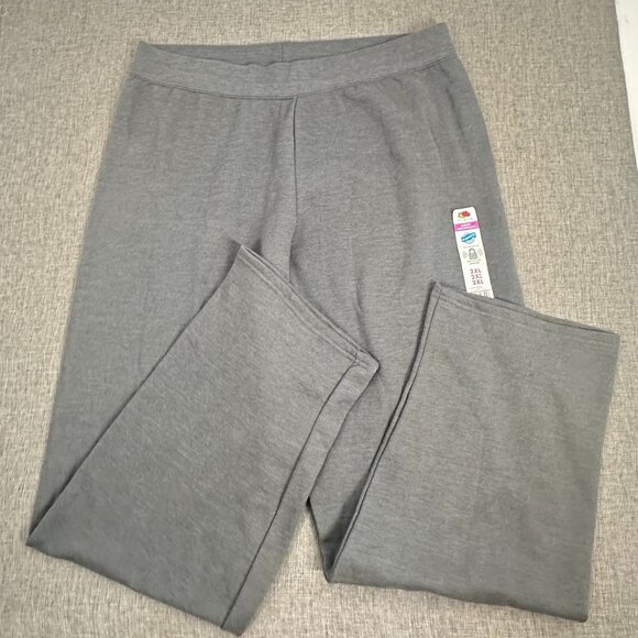 NEW! Fruit of The Loom Eversoft Fleece Pants 2XL Cotton Blend Gray Sweatpants - Picture 2 of 12